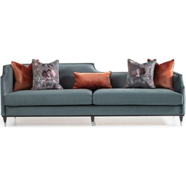 La Francaise Mansion Sofa In Azure Black