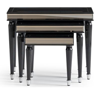 La Francaise Nesting Tables Set of 3 In Black Ice
