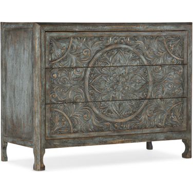 La Grange Lockhart Three-Drawer Accent Chest In Blue