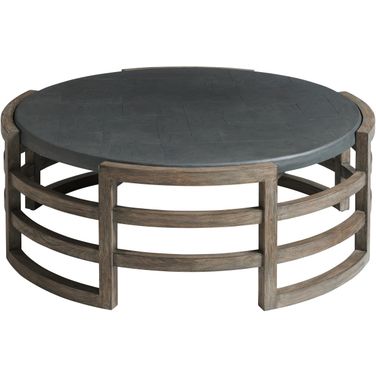 La Jolla Round Cocktail Table In Taupe
