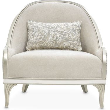 La Marisia Chenille Accent Chair In Champagne