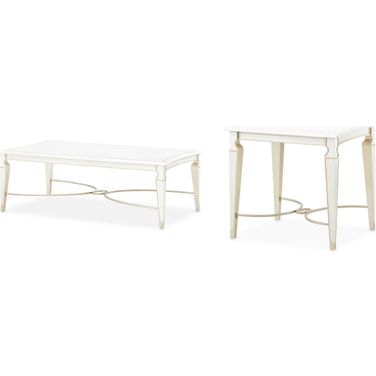 La Marisia Occasional Table Set In Creamy Pearl
