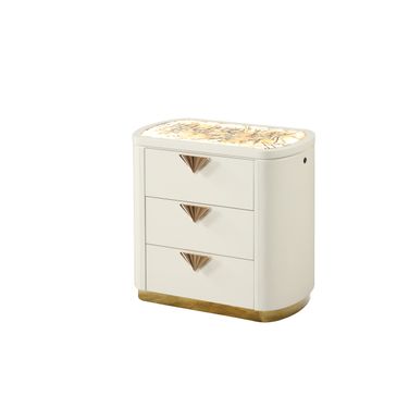 La Pierre Nightstand In Cream