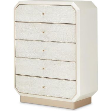 La Rachelle 5 Drawer Chest In Champagne