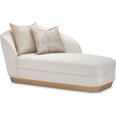 La Rachelle Chaise In Icicle and Champagne