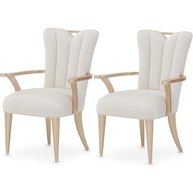 La Rachelle Dining Arm Chair Set of 2 In Champagne