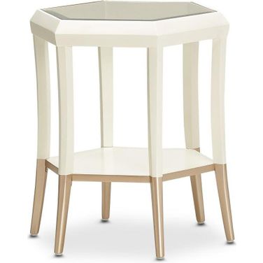 La Rachelle Hexagon Accent Table In Champagne