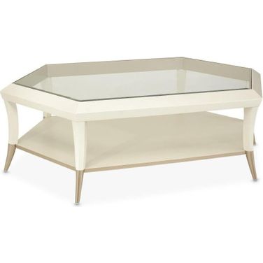 La Rachelle Hexagon Cocktail Table In Champagne
