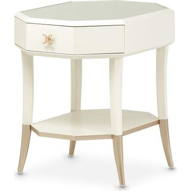 La Rachelle Octagonal End Table In Champagne