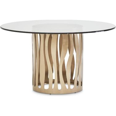 La Rachelle Round Dining Table In Champagne