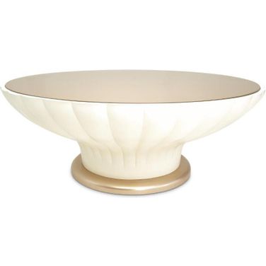 La Rachelle Round Scalloped Cocktail Table In Champagne