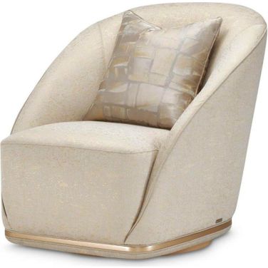 La Rachelle Swivel Chair In Gold Rush and Champagne