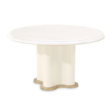 La Terrazza 54 Inch Round Dining Table In Creamy Pearl