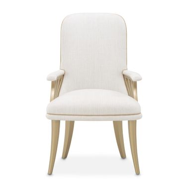 La Terrazza Dining Arm Chair Set of 2 In Creamy Pearl and Shell