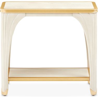 La Terrazza End Table In Silver Mist