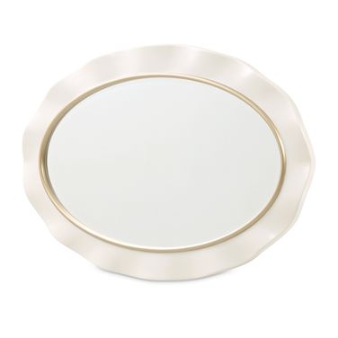 La Terrazza Wall Mirror In Creamy Pearl