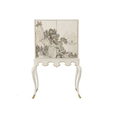 Lacca Veneziana Bar Cabinet In Beige