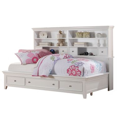 Lacey Full Daybed with Storage In White