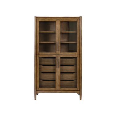 Lachlan Wood Display Cabinet In Brown