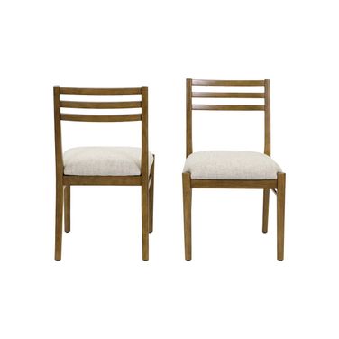 Lachlan Wood Slat Back Dining Chairs Set of 2 In Brown
