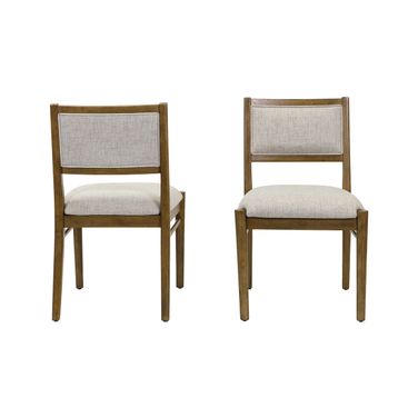 Lachlan Wood Upholstered Back Dining Chairs Set of 2 In Brown
