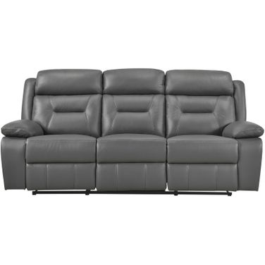 Laconia Double Reclining Sofa In Dark Gray
