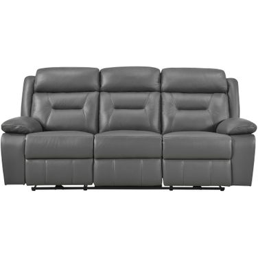 Laconia Power Double Reclining Sofa In Gray