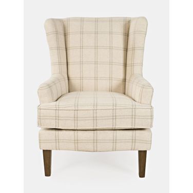 Lacroix Upholstered Wingback Accent Chair In Parchment