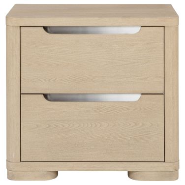 Ladera 2-Drawer Nightstand Bedside Table In Light Elm