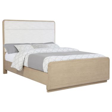 Ladera 56 Inch Eastern King Panel Bed In Light Elm and Cream