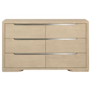 Ladera 6-Drawer Bedroom Dresser In Light Elm