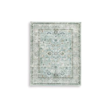 Ladstoney 7'6" x 9'6" Area Rug In Teal/Beige/Ochre