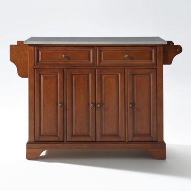 Lafayette Stainless Steel Top Full Size Kitchen Island/Cart In Cherry