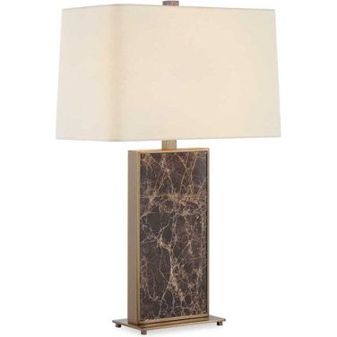 Lafferty Marble Table Lamp In Brown