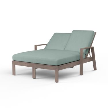 Laguna Double Chaise Lounge in Cast Mist