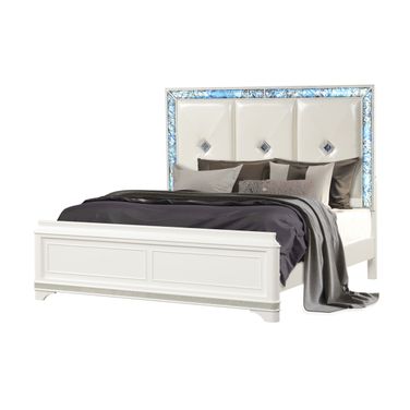 Laguna King Panel Bed In Off White
