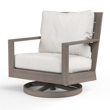 Laguna Swivel Club Rocker in Canvas Flax