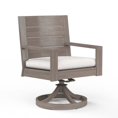Laguna Swivel Dining Chair in Canvas Flax