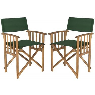 Laguna Teak and Green Director Chair Set of 2