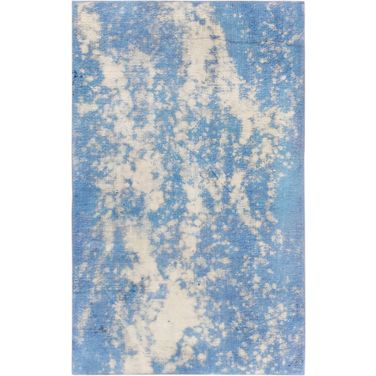 Lahore Collection Hand-Knotted Wool Area Rug- 3' 1" x 5' In Blue