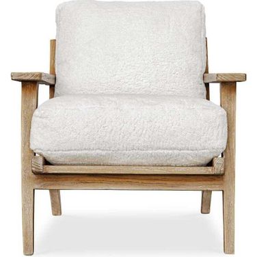 Laid Back Sheepskin Accent Chair In White