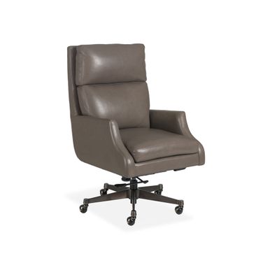 Lail Swivel Tilt Desk Chair In Pewter