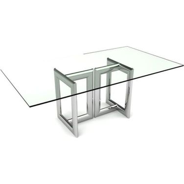 Laina Silver Rectangular Dining Table