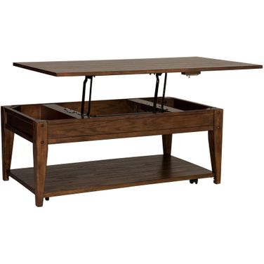 Lake House Brown Lift Top Cocktail Table