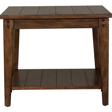 Lake House Brown Square Lamp Table
