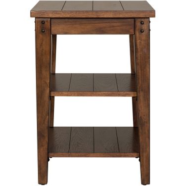 Lake House Brown Tiered Table
