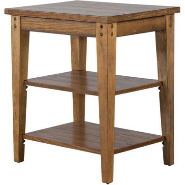 Lake House Oak Tiered Table