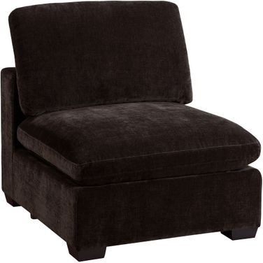 Lakeview Upholstered Armless Chair Dark Chocolate