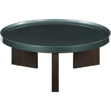 Lakita Coffee Table In Blackish Green and Dark Blond