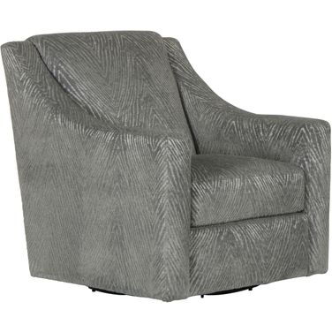 Lamar Swivel Chair In Grey
